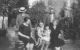 photo-29 - Jean-Marie Barraud, Marguerite Barraud, Marthe Ardurat, Geneviève Ardurat devant le château La Croix de Gay le 15 septembre 1929